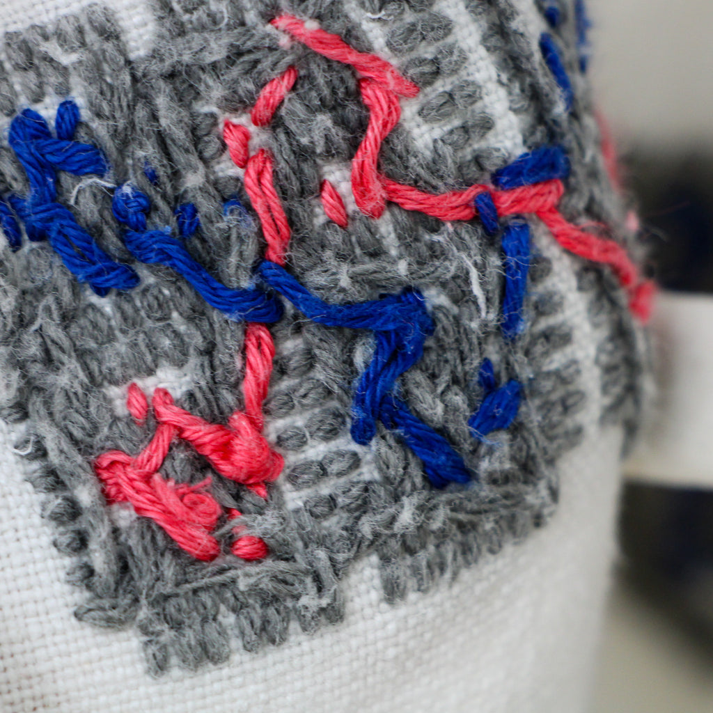 70s eastern european folk embroidered linen blouse