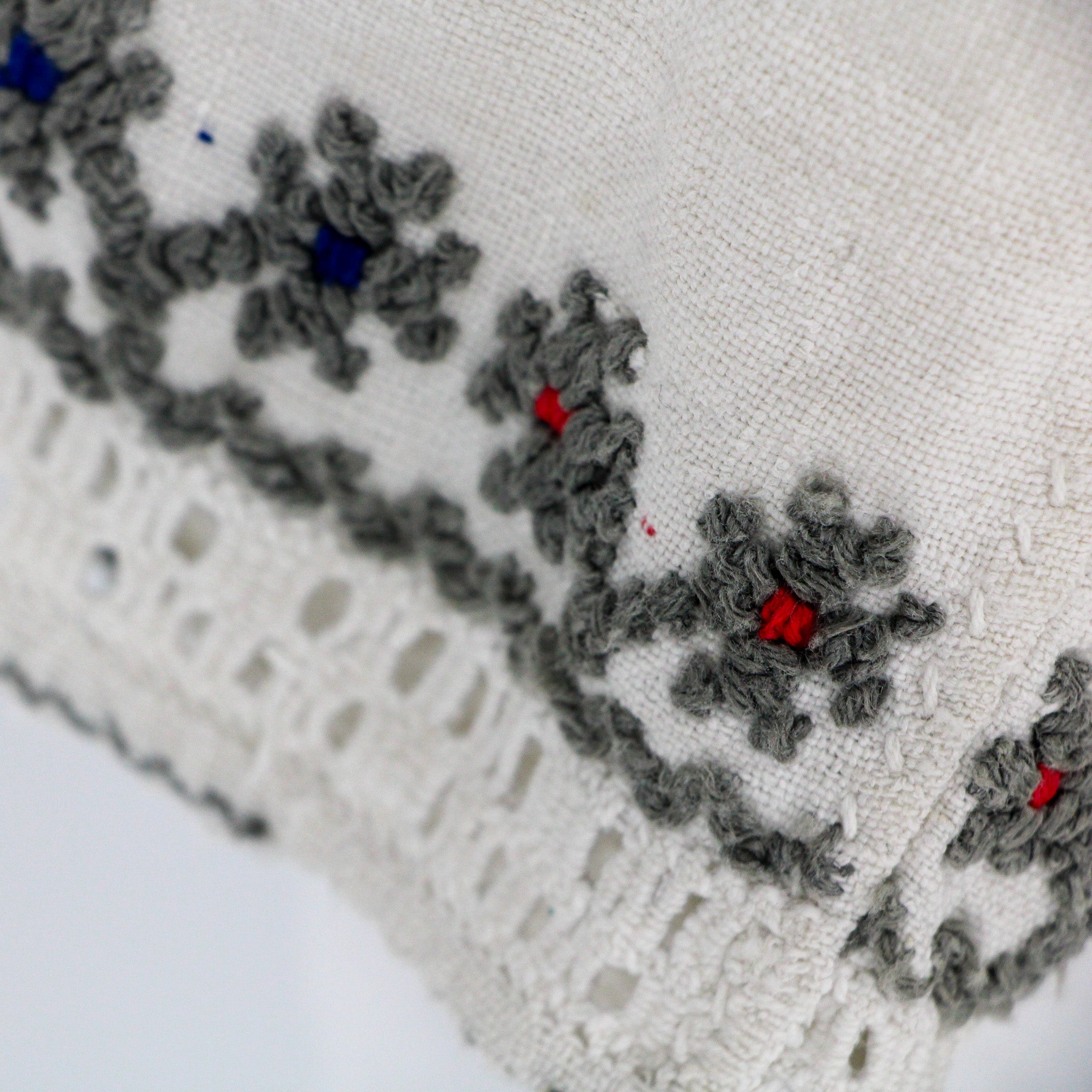 70s eastern european folk embroidered linen blouse