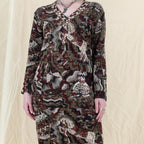 80s missoni intarsia medieval knight and horse knit dress