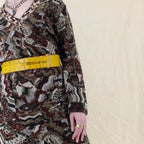 80s missoni intarsia medieval knight and horse knit dress