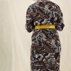 80s missoni intarsia medieval knight and horse knit dress
