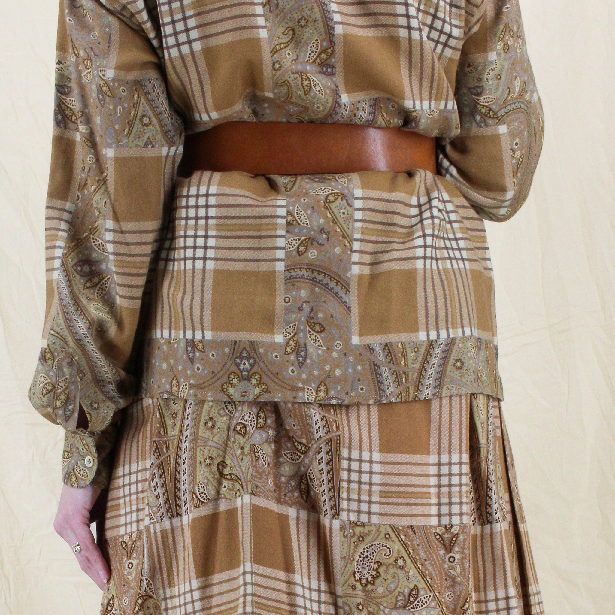 70s snake sterling buckle leather belt