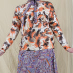 70s abstract ink italian angora sweater