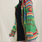 y2k rare roberto cavalli chunky snowflake knit cardigan