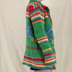 y2k rare roberto cavalli chunky snowflake knit cardigan