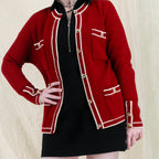 90s mila schön red cardigan jacket