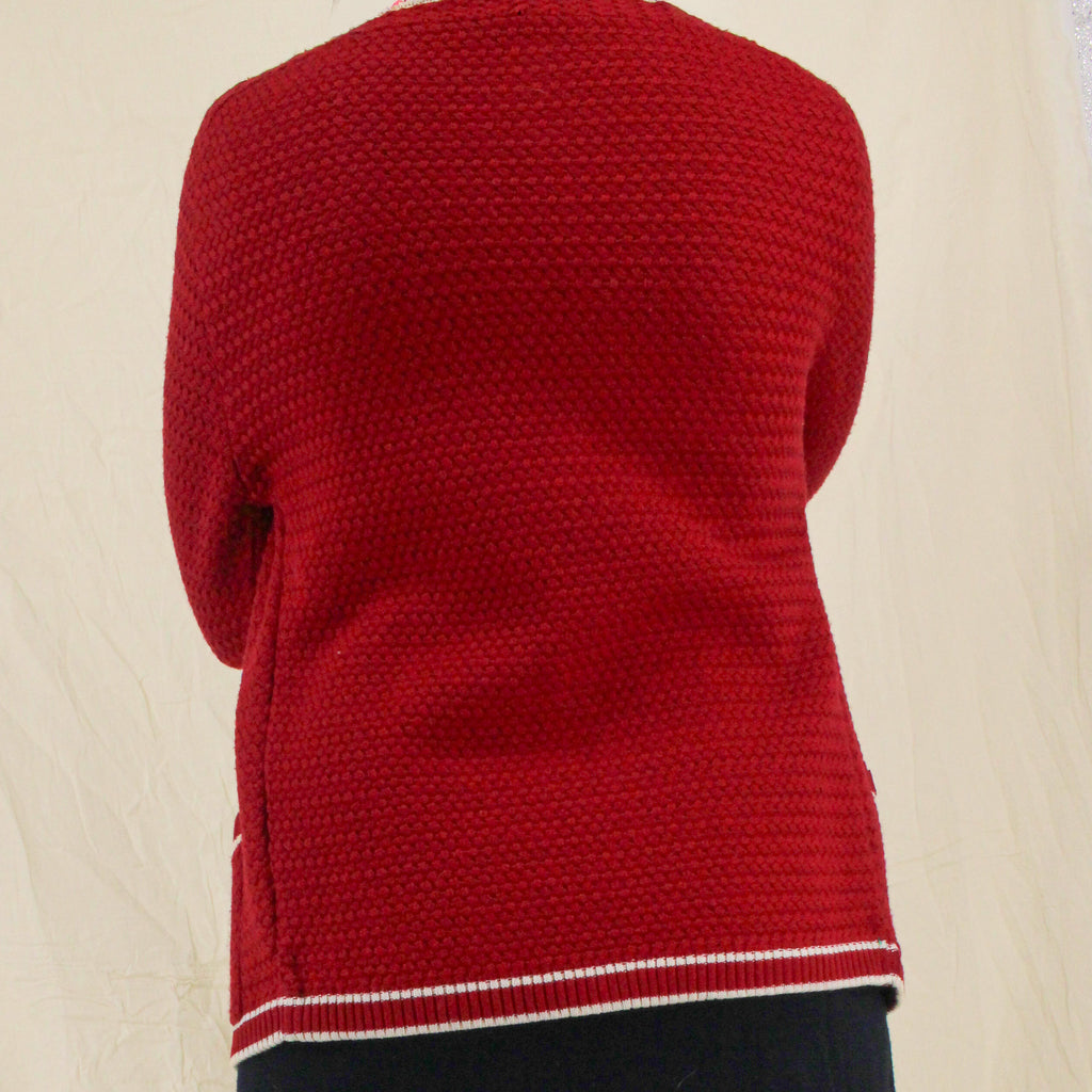 90s mila schön red cardigan jacket