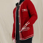 90s mila schön red cardigan jacket