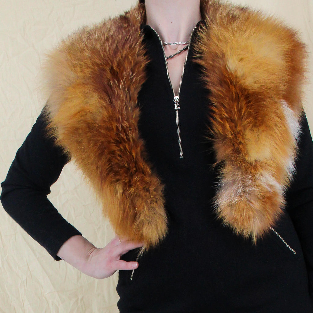 50s silver-tipped red fox fur stole