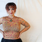 60s lucite bead pendant choker - remade