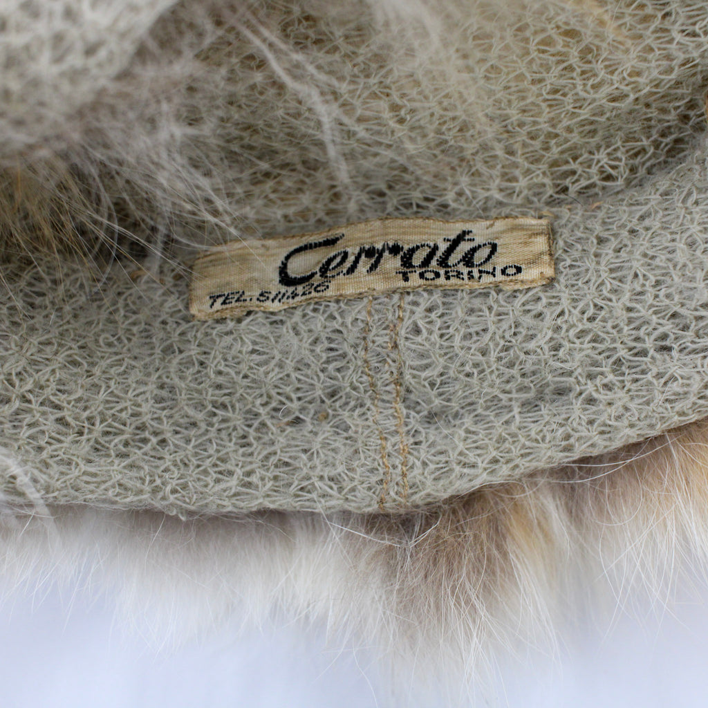 60s cerrato torino fox fur toque hat