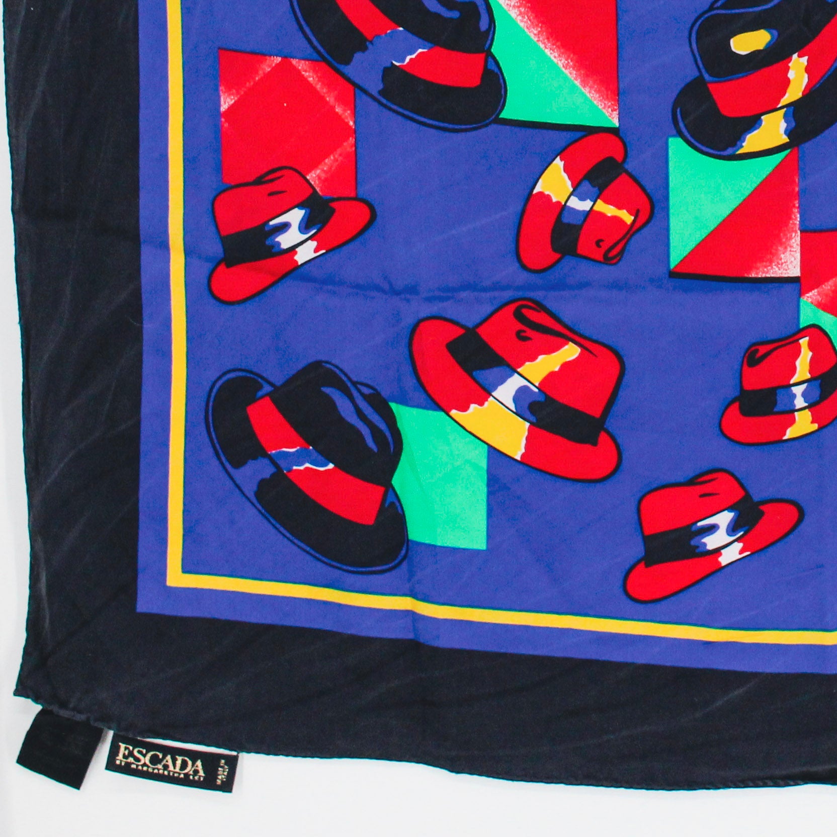 80s escada margaretha ley hat print scarf