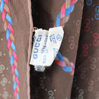 70s gucci gg monogram horsebit silk scarf