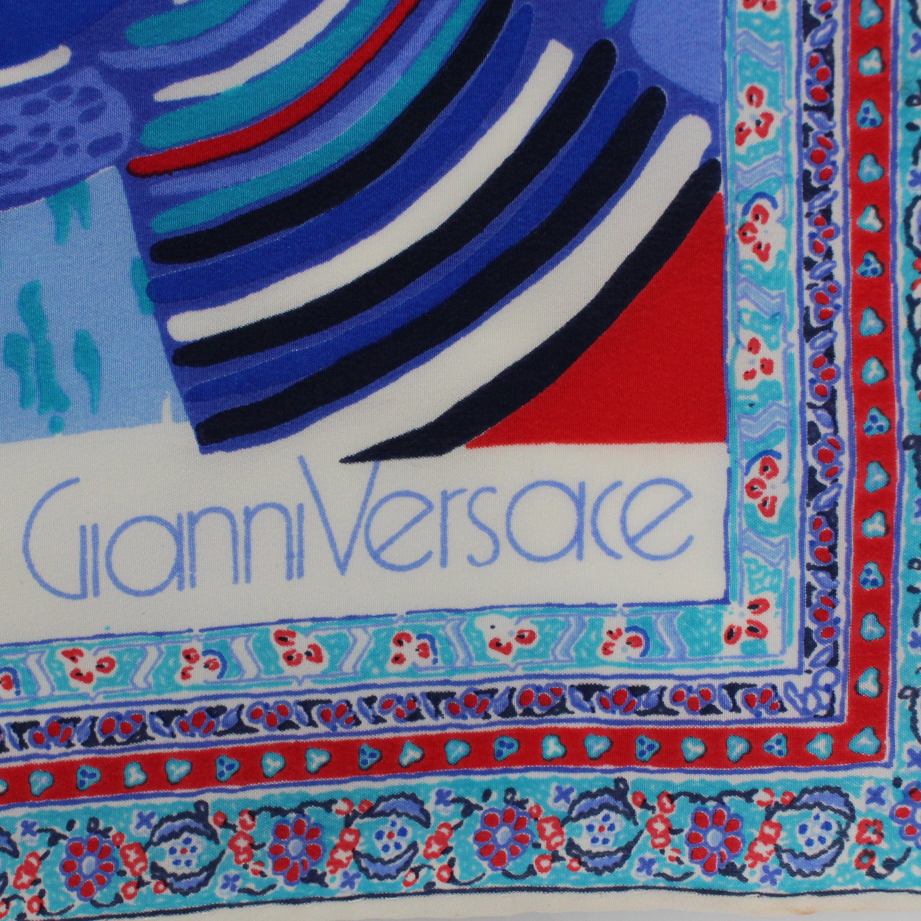 80s gianni versace early-house op art scarf