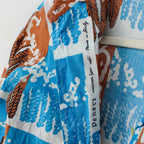 70s italian surf print cotton button down shirt