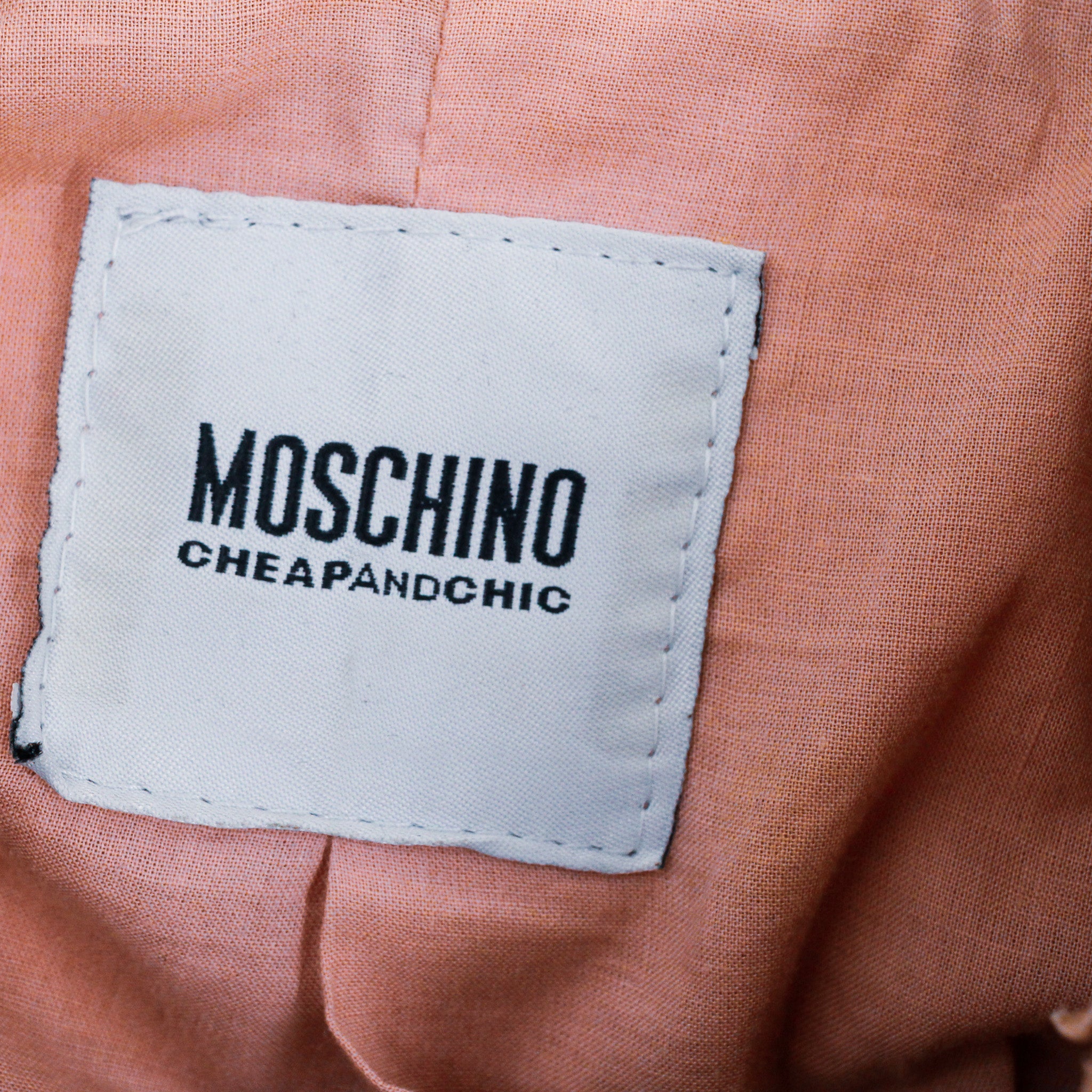 90s moschino cheap and chic blush suede jacket