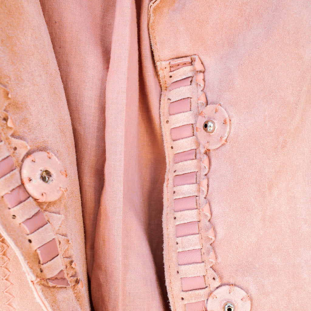 90s moschino cheap and chic blush suede jacket