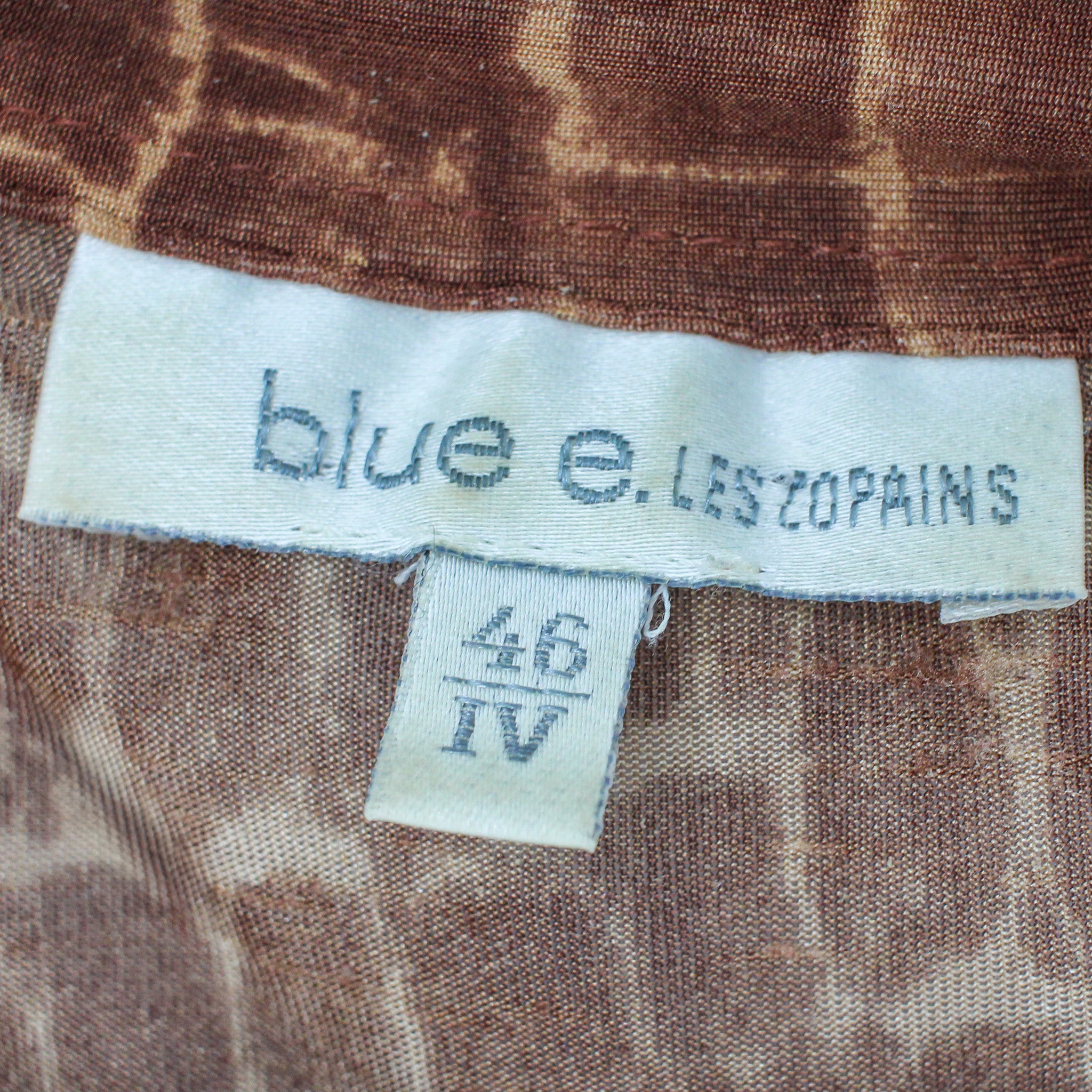 y2k blue e les copains reptile stretch button down