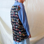 90s nicole miller rare limited edition country music chambray and silk back shirt