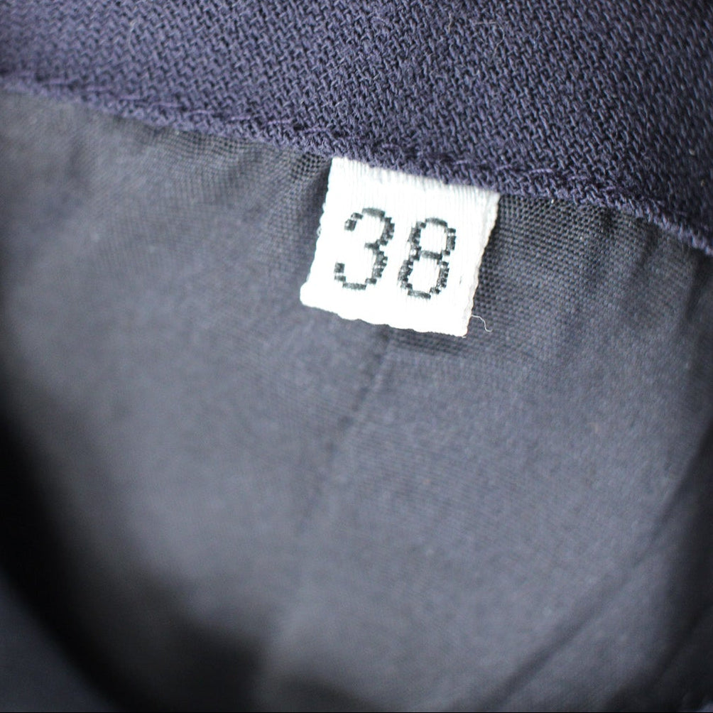 1994 gianni versace couture navy wool pinafore dress