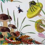 60s gucci funghi botanical silk scarf by vittorio accornero