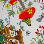 60s gucci funghi botanical silk scarf by vittorio accornero