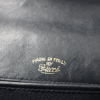 70s gucci navy leather horsebit clasp clutch