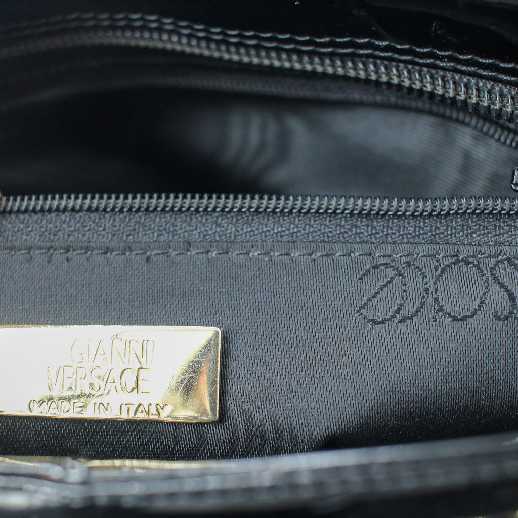 90s gianni versace 1991 medusa coin beaded handle bag