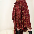 y2k jean paul gaultier femme asymmetric polka dot tiered skirt - ss2004