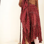 y2k jean paul gaultier femme asymmetric polka dot tiered skirt - ss2004