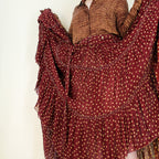 y2k jean paul gaultier femme asymmetric polka dot tiered skirt - ss2004