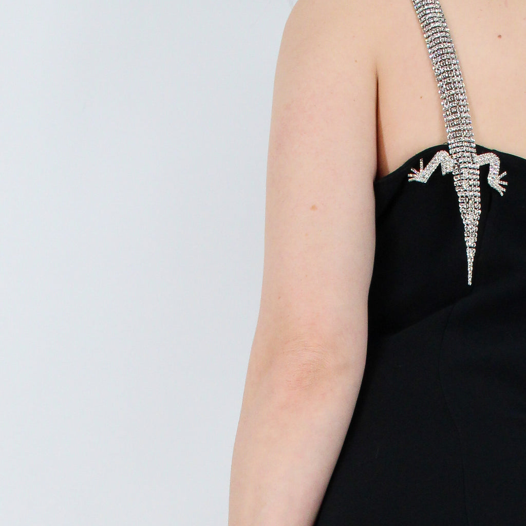 y2k gai mattiolo couture crystal lizard mini dress