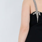 y2k gai mattiolo couture crystal lizard mini dress