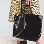90s prada enameled leather shop tote