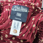 y2k jean paul gaultier femme asymmetric polka dot tiered skirt - ss2004