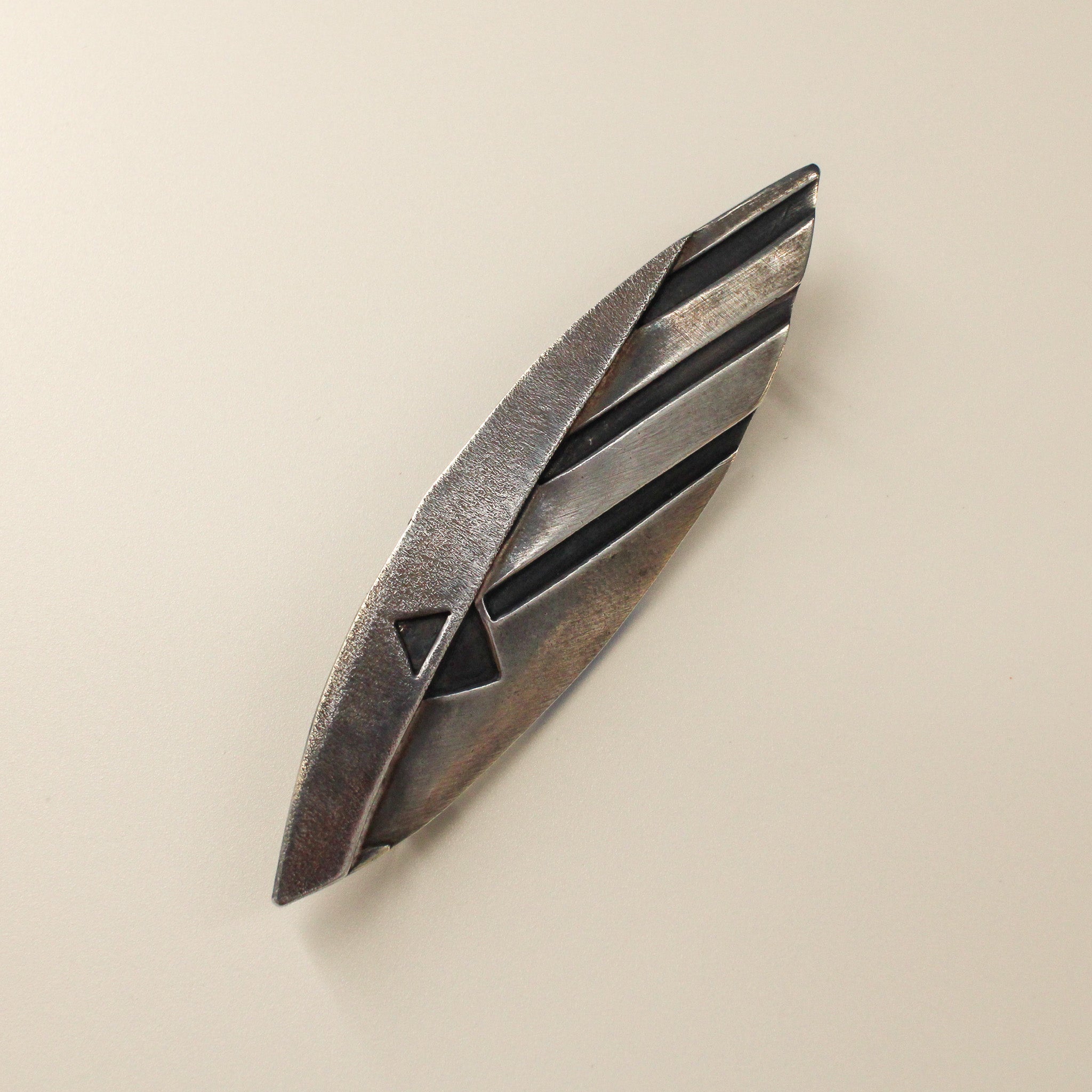 90s sterling silver modernist brooch -  embla 925a