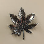 90s mfa 925 sterling maple leaf brooch/pendant