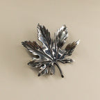 90s mfa 925 sterling maple leaf brooch/pendant