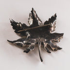 90s mfa 925 sterling maple leaf brooch/pendant
