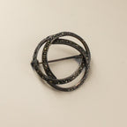 80s sterling silver art deco revival marcasite brooch