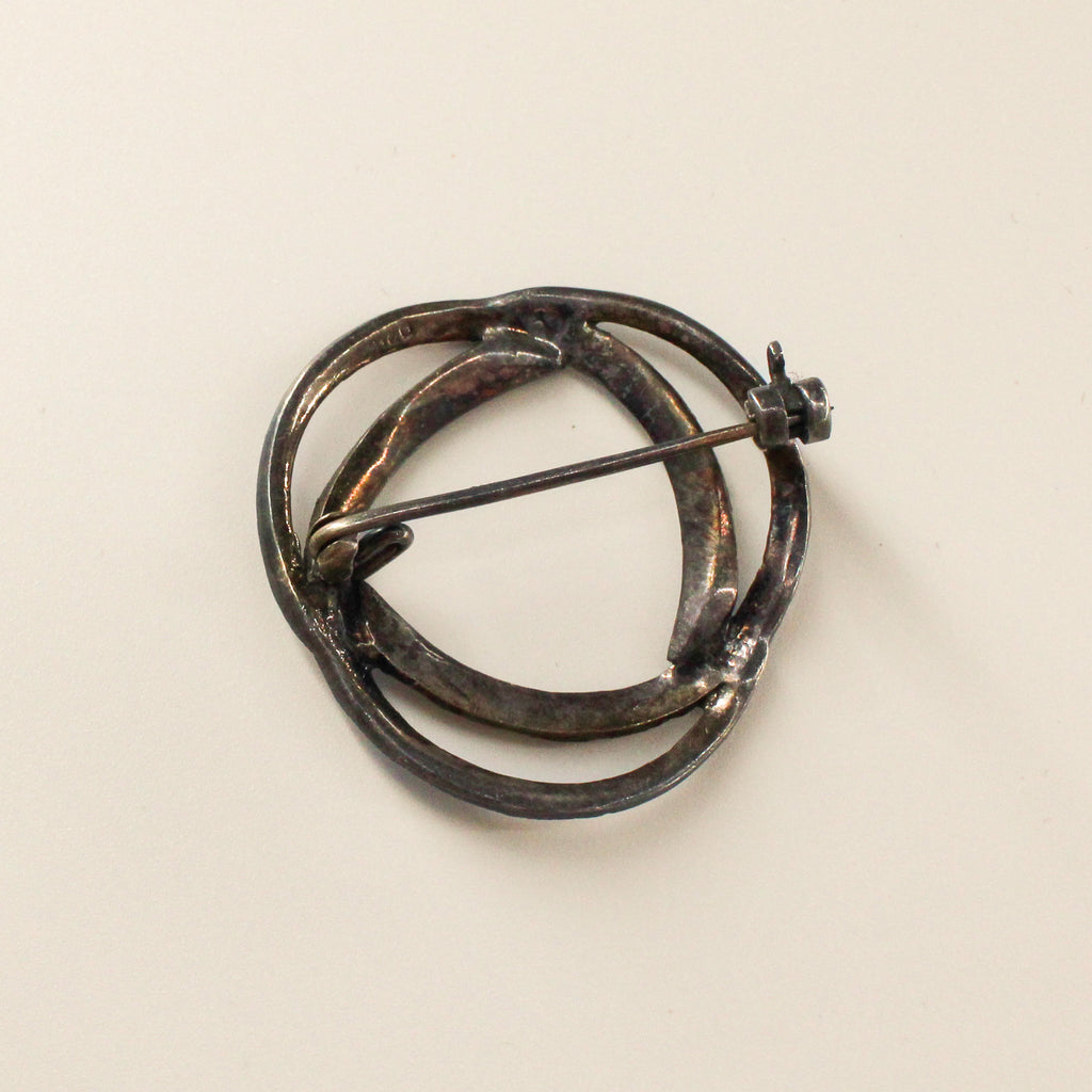 80s sterling silver art deco revival marcasite brooch