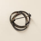 80s sterling silver art deco revival marcasite brooch