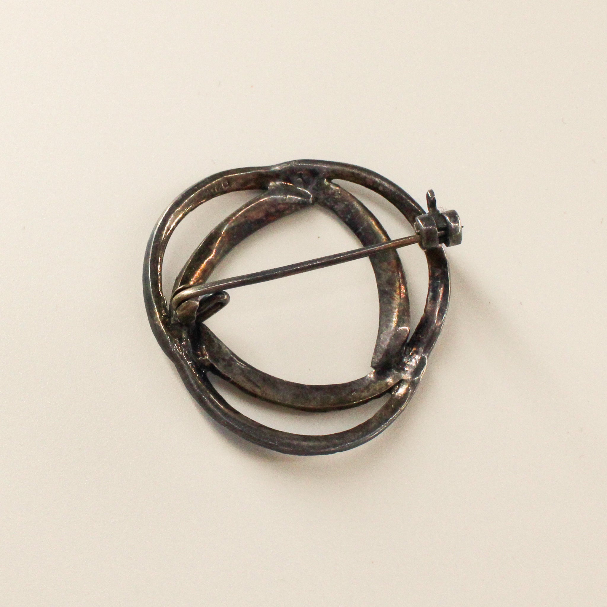 80s sterling silver art deco revival marcasite brooch