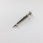 1890s sterling silver scottish dirk dagger brooch with banded agate inlay