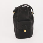 90s coach black top handle bucket backpack -  9992 - rare