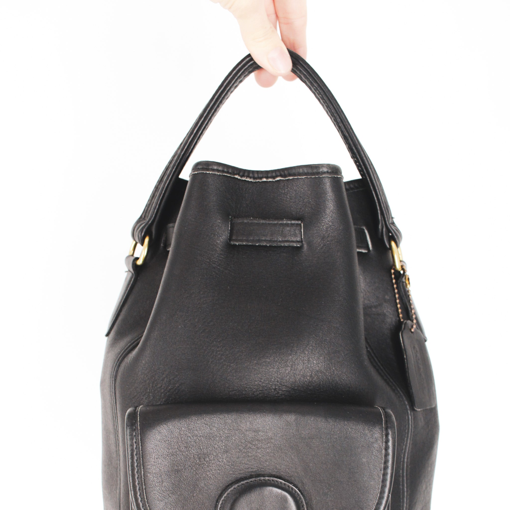 90s coach black top handle bucket backpack - 9992 - rare Vangie 90s coach black top handle bucket backpack - 9992 - rare Vangie