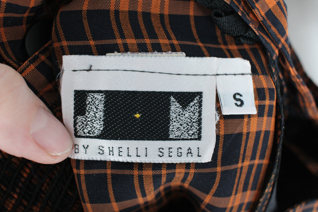 90s shelli segal tartan dress/pinafore - grunge revival