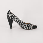 80s bruno magli button leather pumps - 8 1/2
