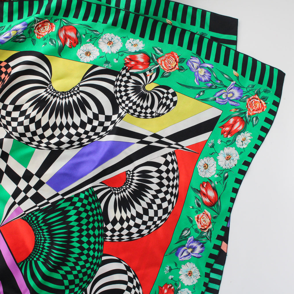 90s versus versace 'opera balletto teatro cinema' era oversized silk scarf