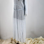 1930s sheer screen-printed dot mousseline nightgown